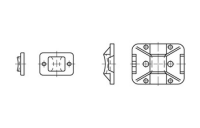 100 Stück, Artikel 82540 PA 6.6 TY-G1/SK natur (NA) Befestigungssockel für Kabelbinder, Typ TY-G1, selbstklebend - Abmessung: 4