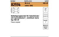 100 Stück, Artikel 82554 PA 6.6 MB-AT natur Befestigungssockel für Kabelbinder mit Spezialkleber, SolidTack-Serie Typ MB-AT - Abmessung: 4,1 - 19 x 19