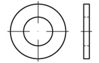 500 Stück, ANSI B 18.22.1 Stahl Typ A-W Plain washers, Scheiben für Schraub- verb. mit UNC-/UNF-Gewinde, wide - Abmessung: 5/16 x 0,875