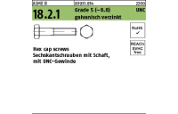 100 Stück, ASME B 18.2.1 Grade 5 (~8.8) UNC galvanisch verzinkt Hex cap screws, Sechskantschrauben mit Schaft, mit UNC Gewinde - Abmessung: 1/4 x 1 1/4