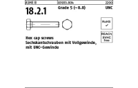 100 Stück, ASME B 18.2.1 Grade 5 (~8.8) UNC Hex cap screws, Sechskantschrauben mit Vollgew., mit UNC Gewinde - Abmessung: 1/4 x 1/2