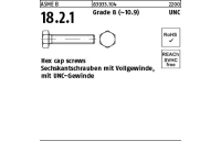 100 Stück, ASME B 18.2.1 Grade 8 (~10.9) UNC Hex cap screws, Sechskantschrauben mit Vollgew., mit UNC Gewinde - Abmessung: 1/4 x 5/8