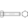 100 Stück, ASME B 18.2.1 Grade 5 (~8.8) UNC galvanisch verzinkt Hex cap screws, Sechskantschrauben mit Vollgew., mit UNC Gewinde - Abmessung: 1/4 x 5/8