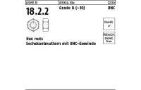 100 Stück, ASME B 18.2.2 Grade 8 (~10) UNC Hex cap screws, Sechskantmuttern mit mit UNC-Gewinde - Abmessung: 1/4