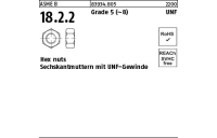 100 Stück, ASME B 18.2.2 Grade 5 (~8) UNF Hex cap screws, Sechskantmuttern mit mit UNF-Gewinde - Abmessung: 1/4