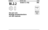 50 Stück, ASME B 18.2.2 Grade 5 (~04) UNC Hex jam nuts, Niedrige Sechskantmu. mit UNC-Gewinde - Abmessung: 9/16