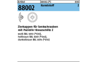 1000 Stück, Artikel 88002 Kunststoff KS-Z, hellbraun Zierkappen für Senkschrauben mit Pozidriv-Kreuzschlitz Z - Abmessung: 1 x 8 / 3
