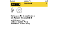 1000 Stück, Artikel 88002 Kunststoff KS-Z, dunkelbraun Zierkappen für Senkschrauben mit Pozidriv-Kreuzschlitz Z - Abmessung: 1 x 8 / 3