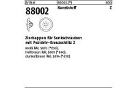1000 Stück, Artikel 88002 Kunststoff KS-Z, weiß Zierkappen für Senkschrauben mit Pozidriv-Kreuzschlitz Z - Abmessung: 2 x 12 / 3,5-5