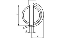 50 Stück, Artikel 88023 Stahl galvanisch verzinkt Rohrklappstecker - Abmessung: 6 x 40 x 22