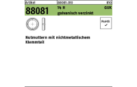 10 Stück, Artikel 88081 14 H GUK galvanisch verzinkt Nutmuttern mit nichtmetallischem Klemmteil - Abmessung: GUK 3/M 17x1