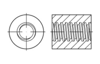 Artikel 88089 Stahl Rundmuttern mit Trapezgewinde, Höhe = 1,5 d - Abmessung: TR 12 x 3 -22, Inhalt: 25 Stück
