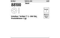 200 Stück, Artikel 88100 Stahl Scheiben Artikel 1 (ähnl. DIN 134) Produktklasse C (g) - Abmessung: 3,2x 8 x0,5