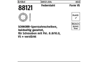 250 Stück, Artikel 88121 Federstahl Form VS SCHNORR-Sperrzahnscheiben, beidseitig gezahnt, für Schrauben mit Fkl. 8.8/10.9 - Abmessung: VS 6 x10 x1