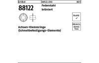 1000 Stück, Artikel 88122 Federstahl brüniert Achsen-Klemmringe (Schnellbefestigungs-Elemente) - Abmessung: FF 5x11,2x1,5