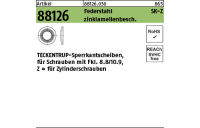 250 Stück, Artikel 88126 Federstahl Form Z zinklamellenbesch. TECKENTRUP-Sperrkantscheiben für Zyl.-Schrauben mit Fkl. 8.8/10.9 - Abmessung: Z 8x12,7x1,4