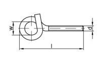 20 Stück, Artikel 88145 Stahl Typ 18E galvanisch verzinkt Starke Deckenhaken Typ 18E, gewundene Form, mit metrischem Gewinde - Abmessung: M 10 x 120 x 22