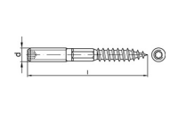 100 Stück, Artikel 88149 Stahl Typ 23 E galvanisch verzinkt Stockschrauben mit metrischem und Holzschraubengewinde - Abmessung: M 5 x 40