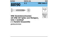 200 Stück, Artikel 88190 A 2 SPAX Seko-Z SPAX Glasleistenschrauben, mit Spitze und Fäsrippen, Senkkopf, Pozidriv-KS - Abmessung: 3,5 x 40/23-Z2