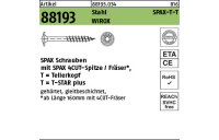 200 Stück, Artikel 88193 Stahl SPAX-T-T Oberfläche WIROX SPAX Schrauben mit Spitze/Fräser Tellerkopf - Abmessung: 6 x 60/56 -T30