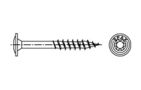 200 Stück, Artikel 88193 Stahl SPAX-T-T Oberfläche WIROX SPAX Schrauben mit Spitze/Fräser Tellerkopf - Abmessung: 6 x 60/56 -T30