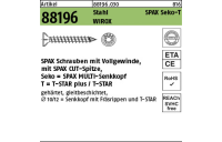 50 Stück, Artikel 88196 Stahl SPAX Seko-T Oberfläche WIROX SPAX Schrauben mit Vollgew., mit Spitze SPAX MULTI-Senkkopf - Abmessung: 8 x 180 -T40