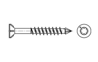 100 Stück, Artikel 88198 Stahl SPAX M-T Oberfläche WIROX SPAX Schrauben M für MDF-Materialien, mit Spitze, mit kleinem 75° Fräskopf - Abmessung: 4 x 60/40-T20