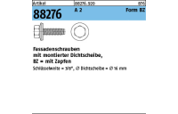 150 Stück, Artikel 88276 A 2 Form BZ Fassadenschrauben mit montierter Dichtscheibe mit Zapfen - Abmessung: BZ 6,3 x 90