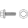 100 Stück, Artikel 88276 A 2 Form BZ Fassadenschrauben mit montierter Dichtscheibe mit Zapfen - Abmessung: BZ 6,3 x 115
