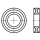 100 Stück, Artikel 88495 Kunststoff PA 6 naturfarben DUBO-Profilscheiben für Zylinderschrauben mit Innensechskant - Abmessung: 299 - M 4x2
