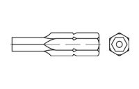 1 Stück, Artikel 88666 Stahl Pin-Insechs gehärtet Spezial-Bits für diebstahlhemmende Schrauben für Innensechskant mit Zapfen - Abmessung: SW2 /M 3+M3,5