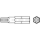 1 Stück, Artikel 88667 Stahl PIN-ISR gehärtet Spezial-Bits für diebstahlhemmende Schrauben für Innensechsrund mit Zapfen - Abmessung: T 10