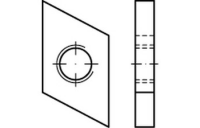 100 Stück, Artikel 88951 Stahl Typ 28/15 galvanisch verzinkt Hammerkopf-Gewindeplatten (Gleitmuttern) - Abmessung: M 6