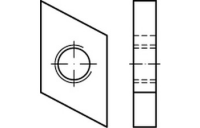 100 Stück, Artikel 88952 Stahl Typ 38/17 galvanisch verzinkt Hammerkopf-Gewindeplatten (Gleitmuttern) - Abmessung: M 6