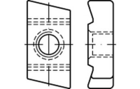 100 Stück, Artikel 88954 Stahl Typ 40/22 galvanisch verzinkt Hakenkopf-Gewindeplatten (Gleitmuttern) - Abmessung: M 5