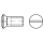 100 Stück, Artikel 88964 Messing galvanisch vernickelt Hülsenmuttern mit Linsensenkkopf, mit Innengewinde - Abmessung: M 5 x 15