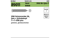 100 Stück, Artikel 89011 St. SPAX RA-Zyko-T Oberfläche WIROX SPAX Rahmenanker RA, Zylinderkopf, mit T-STAR plus - Abmessung: 7,5 x 210 -T30