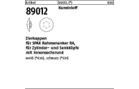 500 Stück, Artikel 89012 Kunststoff Zierkappen für SPAX Rahmenanker RA, für Zylinder- und Senkköpfe mit ISR - Abmessung: weiss