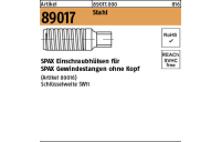 1 Stück, Artikel 89017 Stahl SPAX Einschraubhülsen für SPAX Gewindestangen ohne Kopf - Abmessung: .