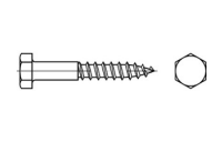 50 Stück, Artikel 89571 Stahl CE galvanisch verzinkt Sechskantholzschraube - Abmessung: 12 x 140