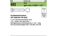 25 Stück, DIN 933 8.8 galv. verz. 8 DiSP + SL Sechskantschrauben mit Gewinde bis Kopf - Abmessung: M 16 x 180