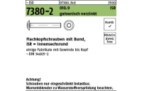 500 Stück, ~ISO 7380-2 010.9 ISR, galvanisch verzinkt Flachkopfschrauben mit Innensechsrund und Bund - Abmessung: M 3 x 12 -T10