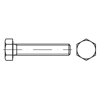 Sechskantschrauben mit Gewinde bis Kopf - ISO 4017 - Edelstahl A4-70 - M10X150 - 50 Stück