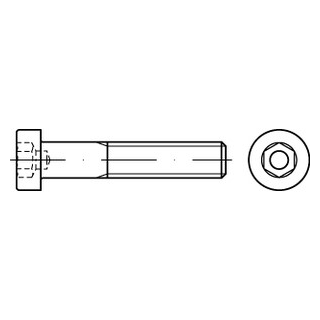 1000 Stück, DIN 6912 A2 Zylinderschrauben mit Innensechskant, niedriger Kopf, mit Schlüsselführung - Abmessung: M 3 x 4