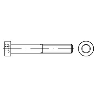 Zylinderschrauben, Innensechskant, niedriger Kopf - DIN 7984 - Edelstahl A2-070 - M10X70 - 50 Stück