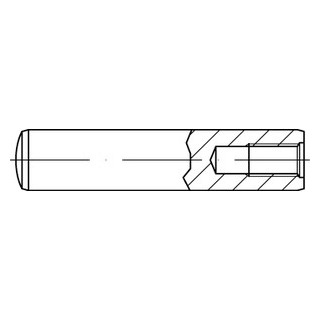 100 Stück, ISO 8733 1.4305 Zylinderstifte mit Innengewinde - Abmessung: 4 x 14