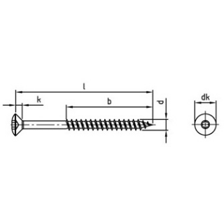 100 Stück, Artikel 9046 A2  Liseko-Holzbauschrauben mit verstärktem Kopf, TX25 - Abmessung: 6 x 40/40