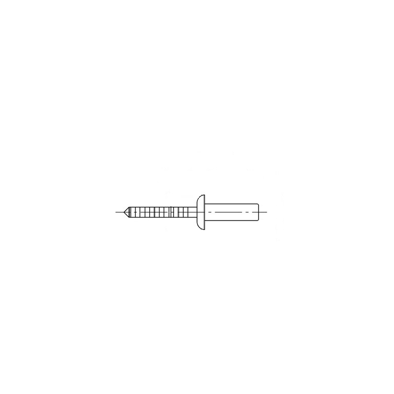 ISO 16585 Flako-Blindnieten, A2/SSt 4X8