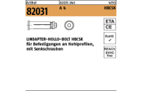 1 Stück, Artikel 82031 A 4 HBCSK LINDAPTER-HOLLO-BOLT HBCSK für Befest. an Hohlprofilen, mit Senkschrauben - Abmessung: HBCSK 08-1 ( 50/22)
