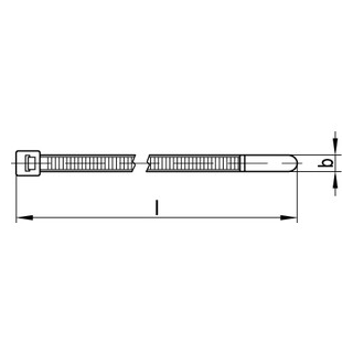 Artikel 82500 PA 6.6 T natur (NA) Kabelbinder, innenverzahnt, Standard - Abmessung: 2,3 x 83/ 16 VE=S 1000 Stück